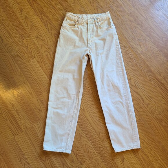 SNACKS by MOTHER DENIM HIGH-WAIST DOUBLE STACK ANKLE JEANS BALLOON/CARROT  sz 26 - Picture 2 of 9